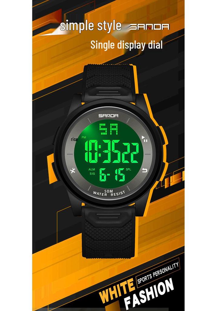 Sanda Ultra-thin Unisex Luminous Sports Wristwatch - Fashionable, Simple, Multifunctional, and Waterproof