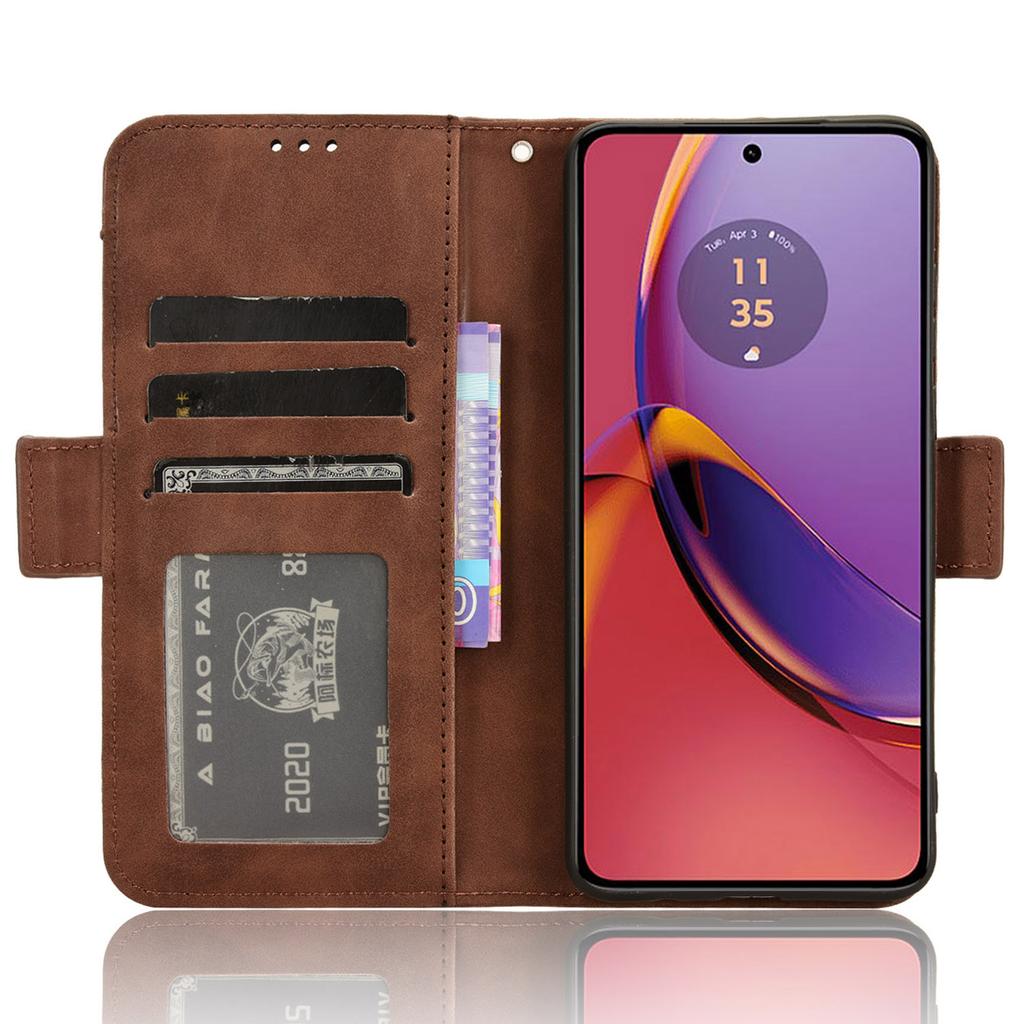 For Motorola Moto G84 5G Case Multiple Card Slots Anti-drop Leather Phone Cover