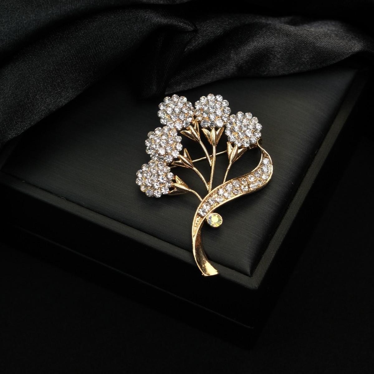 

Корейская Мода Высококачественная Бриллиантовая Брошь - Универсальная Защищающая от Раскрытия Булавка на Воротник Костюма