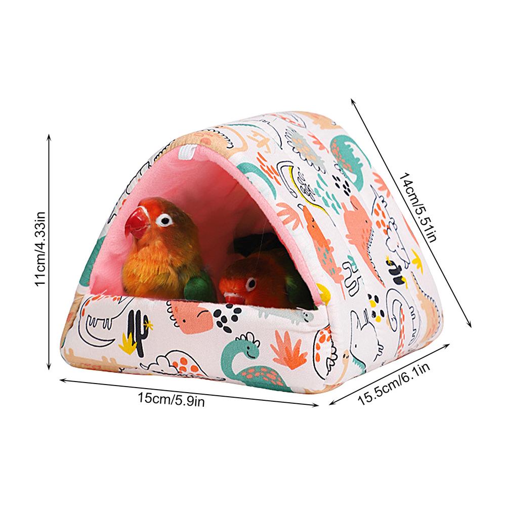 Parrot Warm Bed Warm House durable Hammock Hut Tent Bed Hanging Cave Plush Cushion For Lovebirds Parakeets Plush Cushion