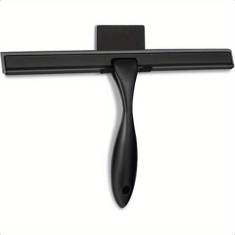 AllPurpose Shower Squeegee for Shower Doors Bathroom Window and Car Glass Black Stainl Steel 10 Inches nero