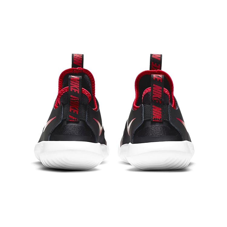 Nike Flex Runner Cushioning Slip Resistant Abrasion Resistant Low top Running Shoes GS Black Red AT4662-607