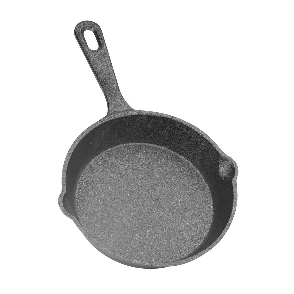 14CM Diameter Cast Iron Mini Frying Pan Flat Bottomed Non Stick Frying Pan for Household Kitchen