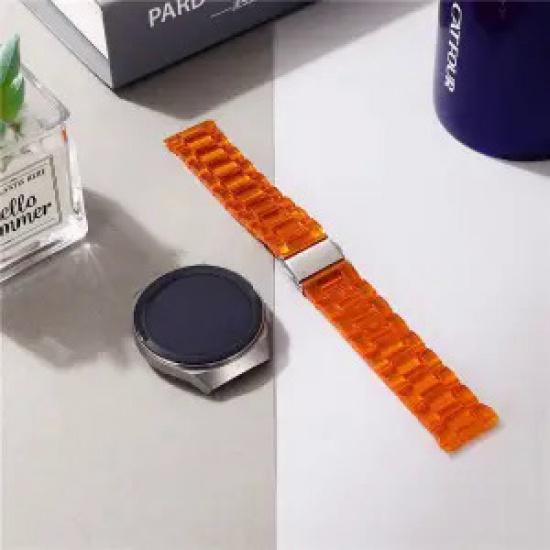 

Прозрачный ремешок Glacier для часов Samsung Galaxy 4/5/pro 44 мм/40 мм/классический 46 мм/42 мм/3/браслет Active 2 20 мм 22 22 mm watch band оранжевый