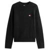 Tommy Jeans Mens Badge Knitted Crew Neck Sweatshirt