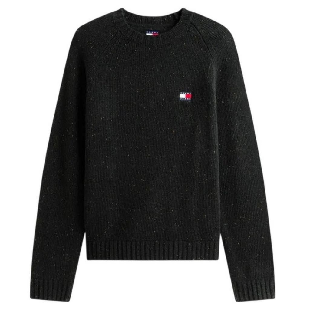 Tommy Jeans Mens Badge Knitted Crew Neck Sweatshirt
