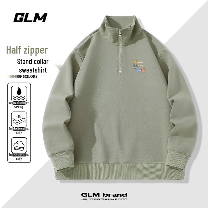 

GLM Men s Emotion Doll Print Stand-Collar Pullover Hoodie 3XL