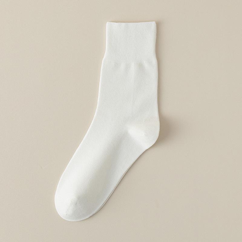 Women's Breathable Cotton Mid-Calf Socks - Spring/Summer, Sweat-Absorbent, Odor-Resistant, Candy Colors