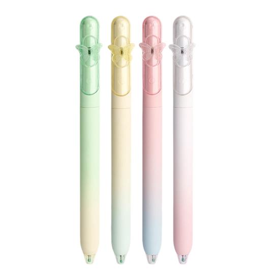4 Pcs Retractable Spinning Erasable Pens Refillable Gel Pens for Girls Women Gifts 0.5mm Black Ink Pens for Journaling Drawing Writing