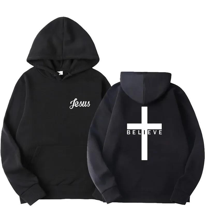 2025 Autumn/Winter Cross Faith Design Singer Pattern Printed Hoodie Fans Casual Men and Women Sudaderas Hip Hop Warm Hoodie