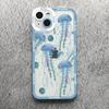 Funny Cartoon Jellyfish Phone Case For iPhone 17 16 15 14 13 12 11 Pro Max Mini Plus 7 8 Air Shockproof Transparent Soft Cover