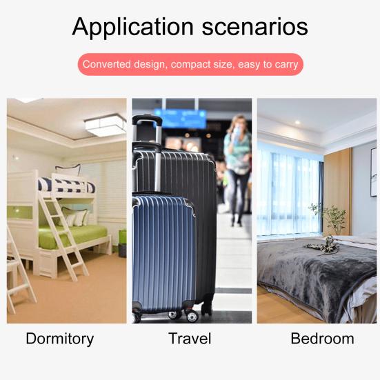 Pieptene Pliabil cu Oglindă cu Sticlă de Înaltă Definiție 2 în 1 Design Compact Portabil