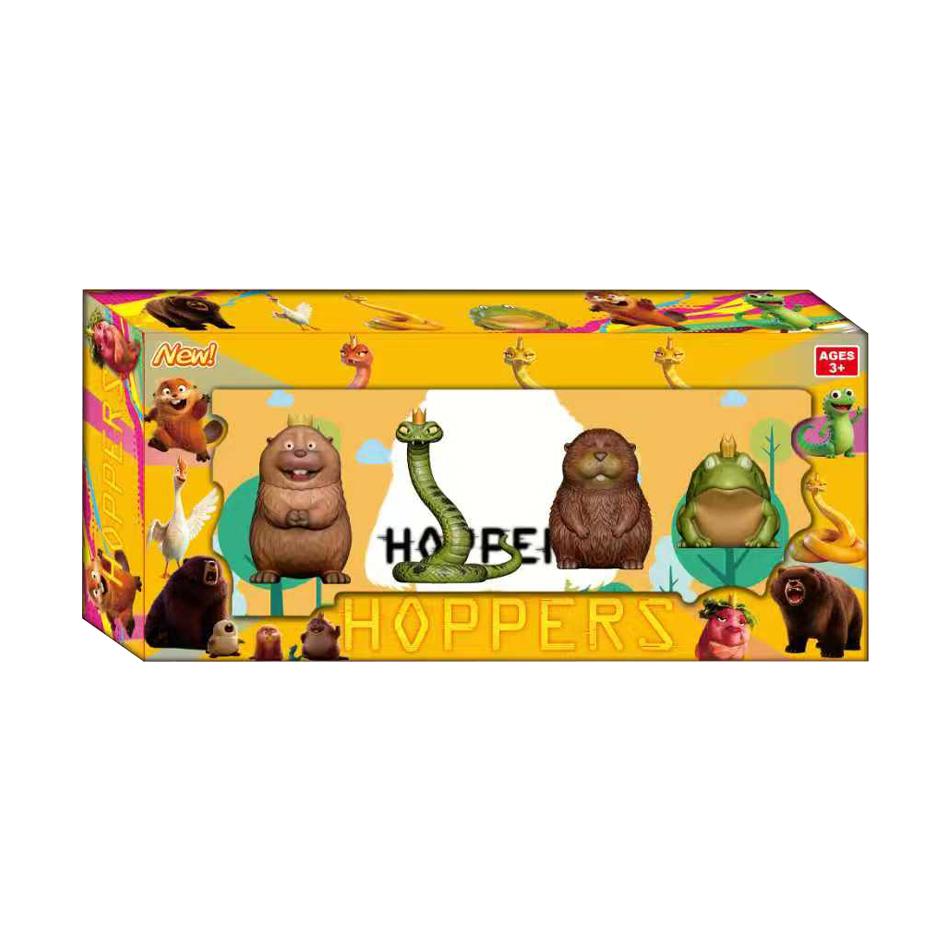 

Hoppers 4Pcs/Case Beaver Transformation Plan Collection Line Collector-Worthy Figurine Decoration Piece Home Decor Plaything for Fans
