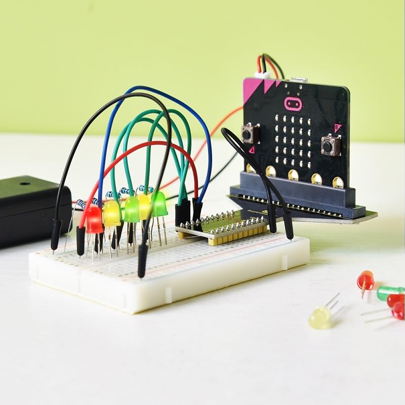 KEYESTUDIO Microbit Basic Starter Kit for BBC V2 Accessories STEM Kit Coding for Kids Beginners Microbit (Includes Microbit V2)
