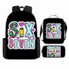 Cartoon Brainrot-Themed Backpack Crossbody Bag Pencil Case School Kids Ages 10-12