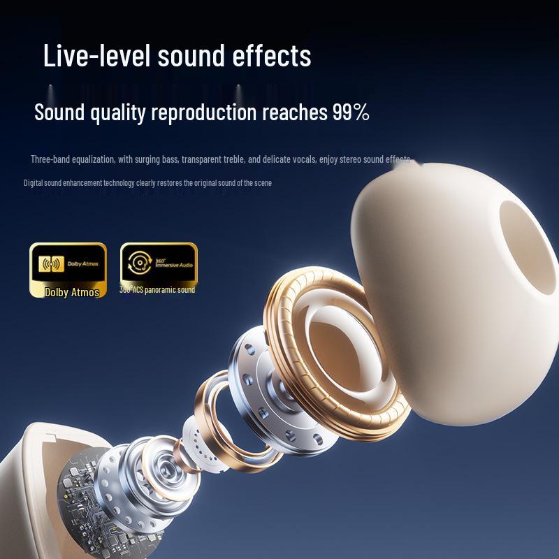 Naiye Ultra-Thin Wireless Sleep Earbuds: Waterproof, Noise-Canceling, Bluetooth Sport Earphones