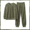 Women’s Ultra-Soft Velvet Pajama Sets Winter Thicken  Pajamas Suit Coral Velvet Sleepwear Long-Sleeve Pants Nightwear