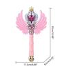 Rotating LED Snowflake Wand for Kids Light Up Magic Princess Toy Perfect for Parades & Imaginative Play with Gift Box  Pink