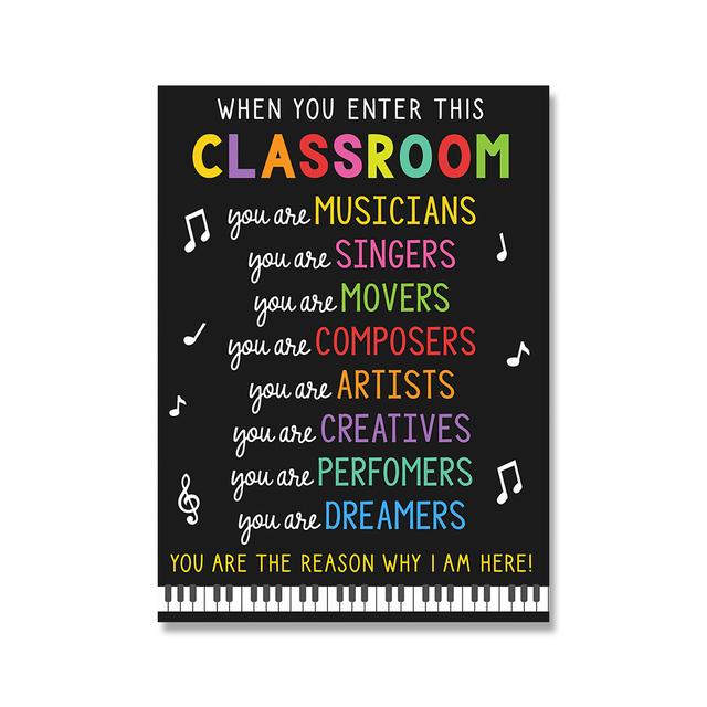 

Современное искусство, учитель музыки, правила классной комнаты, плакат с принтом, декор для классной комнаты, музыкальная настенная живопись, холст, картина, домашний декор, без рамки 21cm×30cm NoFrame