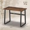 Industrial Writing Desk With Metal Legs 100 X 58 X 74.5cm Rustic Brown And Black