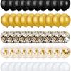 Black Gold Birthday Graduation Season New Year'S Party Decoration Set Balloon Set 12 Inch Black Gold Silver Sequin Latex Balloon
