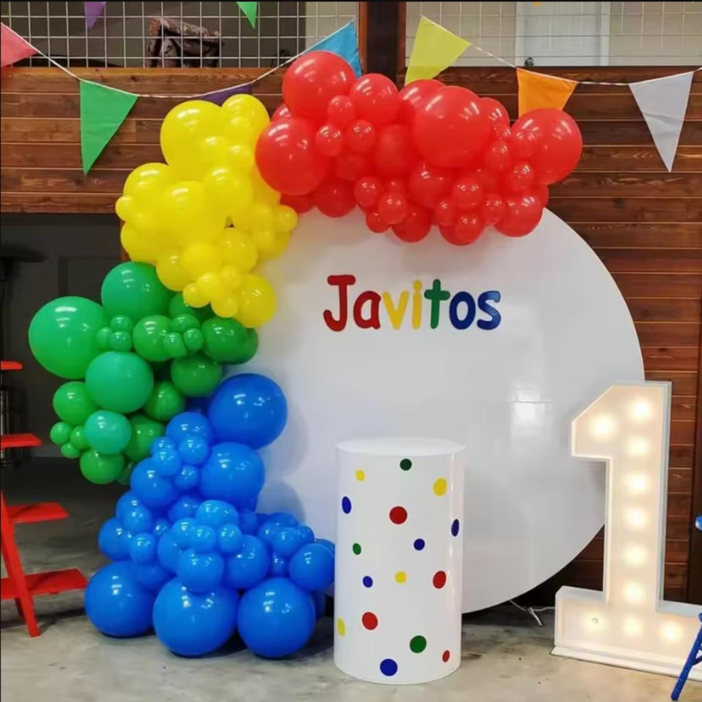 133 Pcs Rainbow Theme Balloon Set Suitable for Birthday Outdoor Park Picnic Anniversary Celebration Graduation Summer Party
