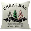 New Santa Claus Christmas Tree Printed Cushion Car Sofa Cushion Set Christmas Decoration