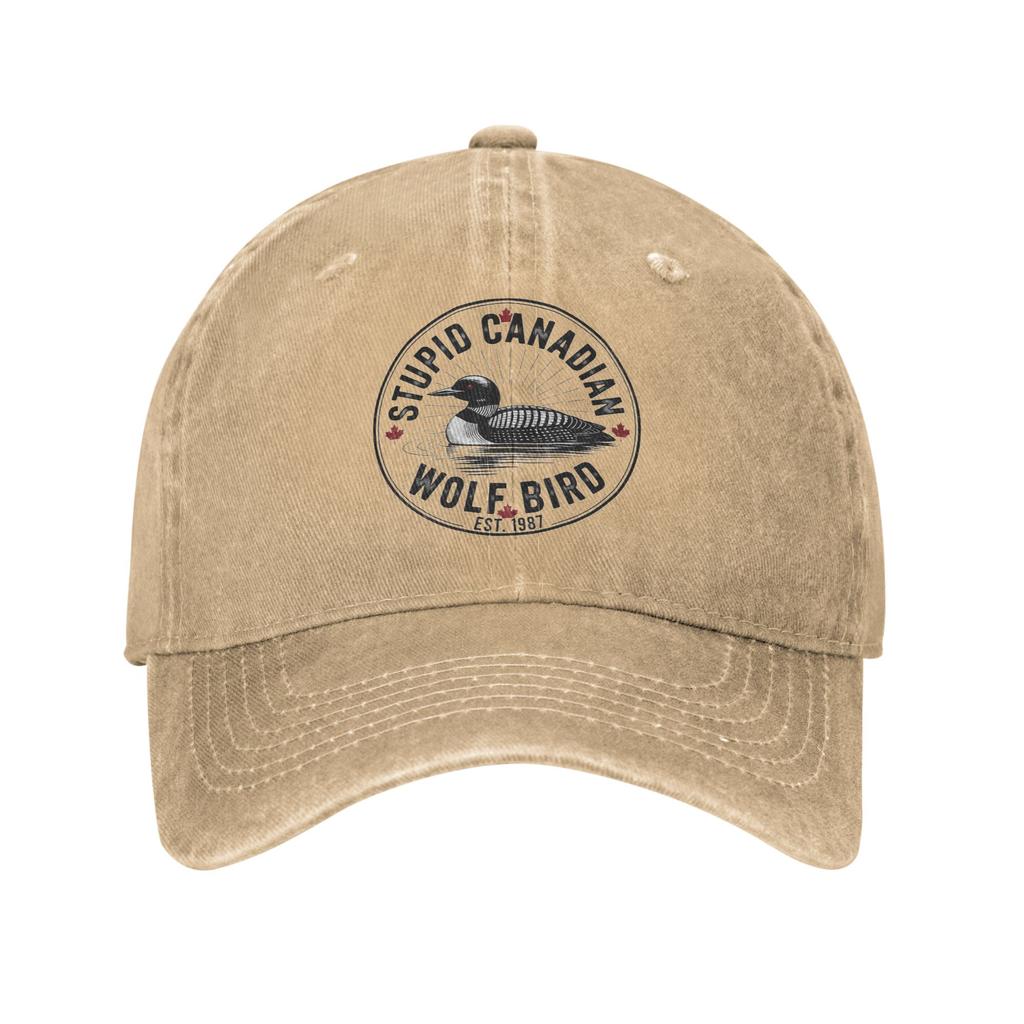 Heated Rivalry Loon Quote Baseball Caps Unisex Distressed Cotton Sun Cap Stupid Canadian Wolf Bird Adjustable Fit Hats Cap
