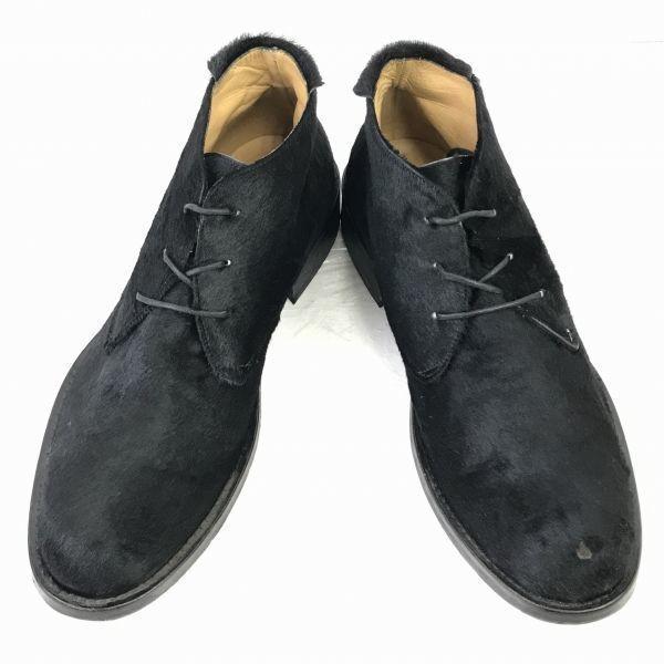 Joop! Italy Fur Chukka Boots Black 28.5-29.0 Dress Shoes Business(USED)