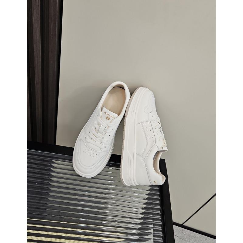 

Leather board shoes women s summer new platform women s shoes versatile and thin white shoes women s lace-up shoes 40 бежевий