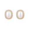 High-End Pearl Big Earrings French Retro Temperament Stud Earrings Niche Exaggerated Earrings Women