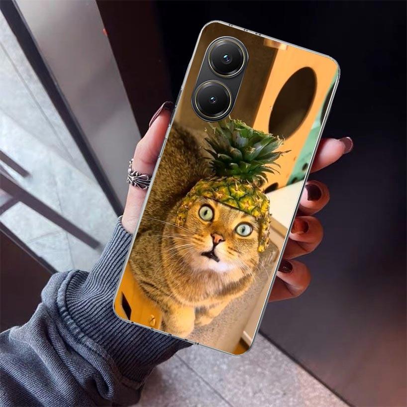 Pet Cat Funny Memes Phone Case For Xiaomi Poco X5 X6 X7 Pro F7 Ultra M7 Redmi 15C 15 13C 13 12C 12 10 10C 10A 9 9C 9T 9A Cover P
