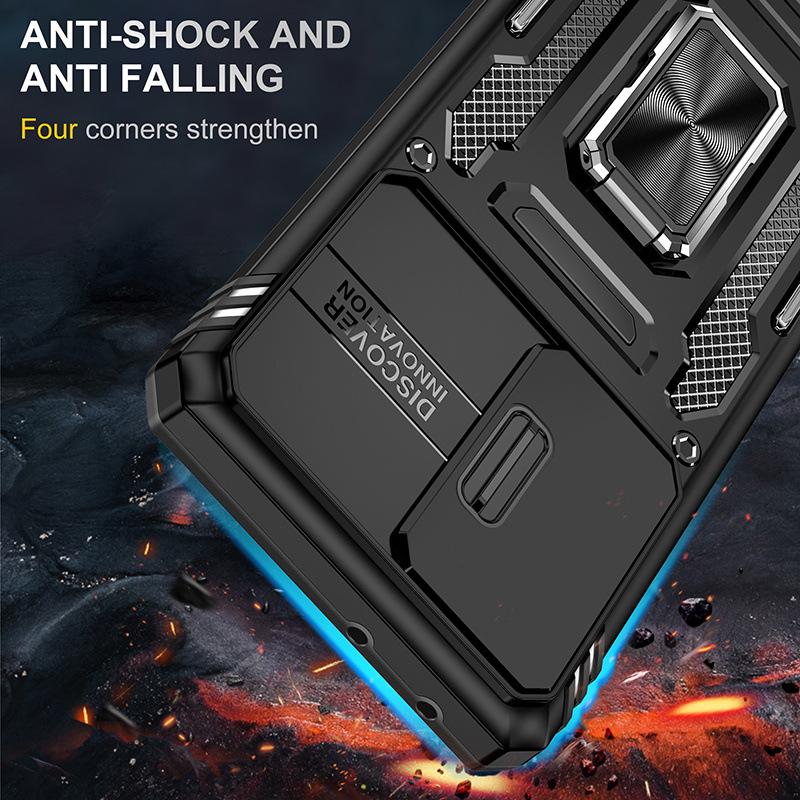 New Model Is Suitable for Samsung S25 Ultra Multi Function Ring Holder Mobile Phone Case S22 Guest Armor Anti Fall Case
