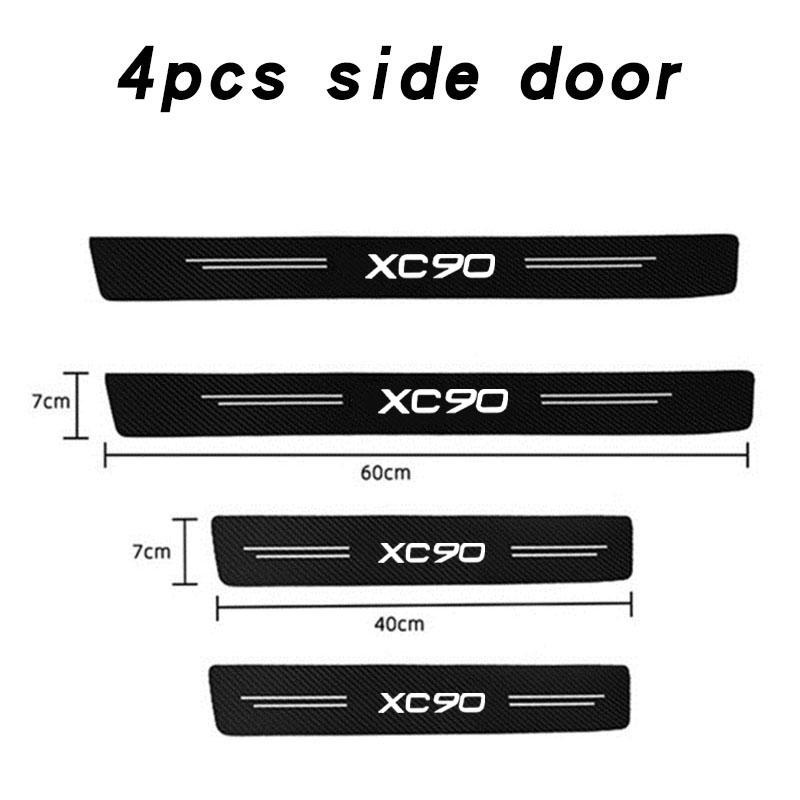 Protector de umbral de puerta de coche Cubierta de pedal de bienvenida Tira anti-suciedad anti-arañazos Tira protectora para accesorios de coche Volvo XC90