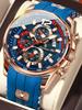 Reloj Funcional para Hombre Fecha Cronógrafo Luminoso Impermeable Silicona Clásico Reloj Masculino Cuarzo Relojes Originales