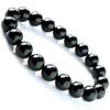 And Onyx and Black Agate Natural Stone Power Stone Inner 21cm Men's Women's Bracelet, 10mm, Circumference Approx.