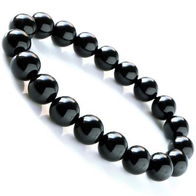Bracelet for Men and Onyx and Black Natural Power Inner Circumference 19cm Women, Agate, Stone, Stone, 10mm, Approx.
