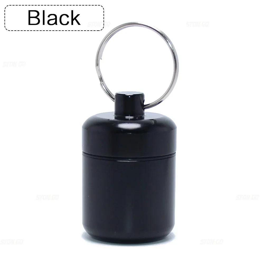 Aluminium Pillen Schlüsselanhänger Halter Kleine Pillendose Wasserdichter Organizer Stonego Tragbarer Pillenhalter Schlüsselanhänger
