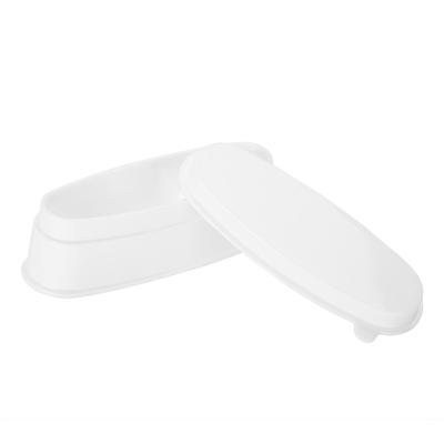 Portable White Nail Dipping Powder Tray Manicure Mould Nail Container