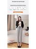 Women's High Waist Fleece Lined Woolen Warm Carrot Pants