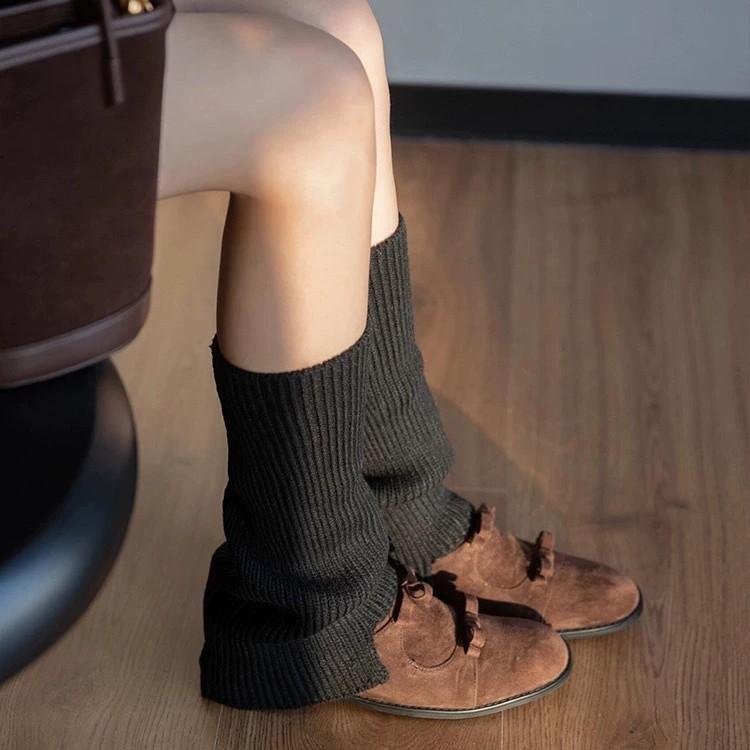 Korean Double Bow Patent Leather Small Leather Shoes Women's Spring and Autumn New Thick Heel Round Head One Pedal Loafers Commuter Shoes