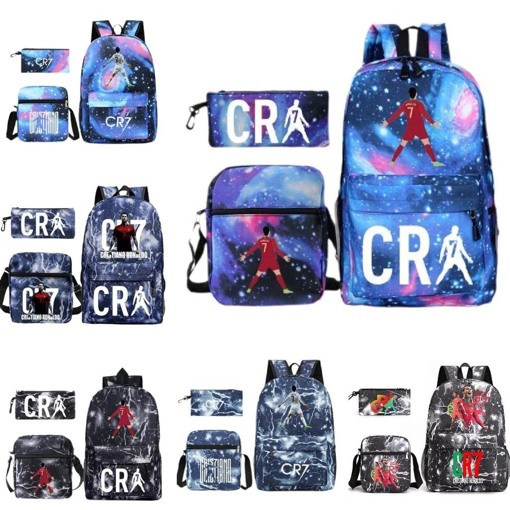 Cr7 Children's Backpack Set With Breathable Comfortable Straps And Letter Print
