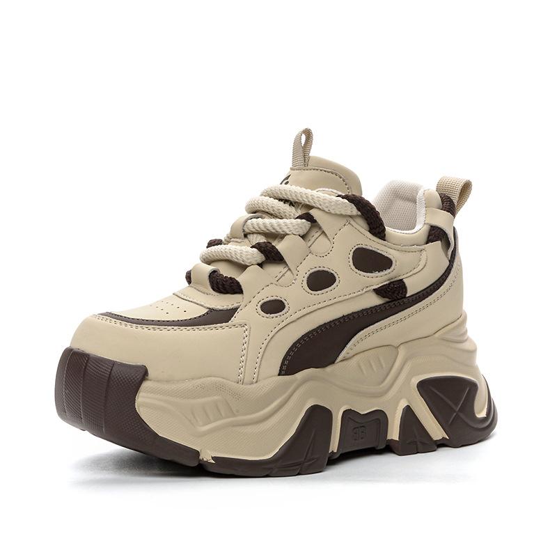 Spring new platform invisible inner height increase women's shoes daddy shoes casual sneakers CM student shoes