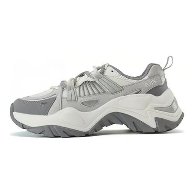 Sofia 1S Fishbone 1S Tissu Cuir Synthétique Confortable Polyvalent Chaussures de Papa Basses Baskets Femmes Gris F12W331111FGA