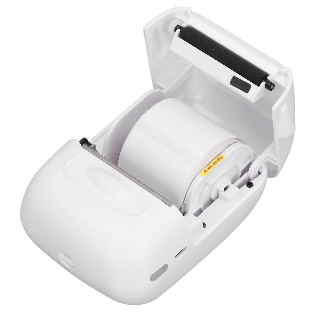 Bluetooth Thermal Label Printer 203dpi Printing Rechargeable Portable Thermal Printer with 1 Roll Pa