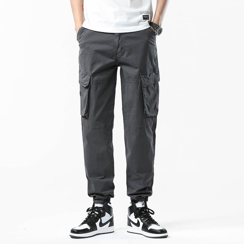 Overalls Men's New Retro Multi-pocket Ruffian Handsome Loose Straight Casual Trendy Pants Men's Advanced Sense