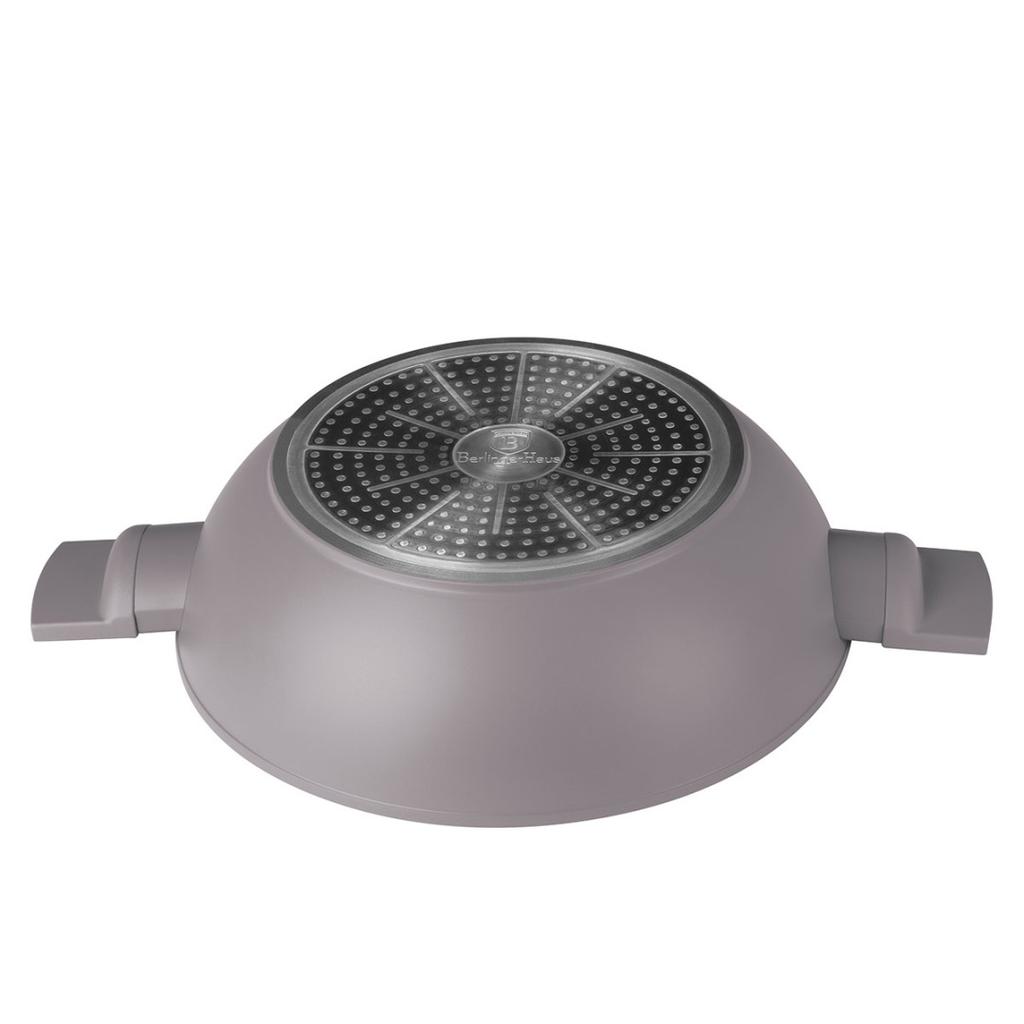TITANIUM WOK WITH LID 30cm BERLINGER HAUS BH-8095 TAUPE