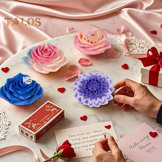 Květinová silikonová forma na svíčky DIY sada na výrobu mýdla a svíček Realistický tvar květu Forma na výrobu mýdla pro domácí dekoraci