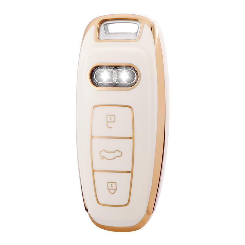 New Soft TPU Car Smart Key Case Cover For  A6 A7 A8 E-tron Q5 Q8 C8 D5 Auto Styling Protection Shell Holder Accessories