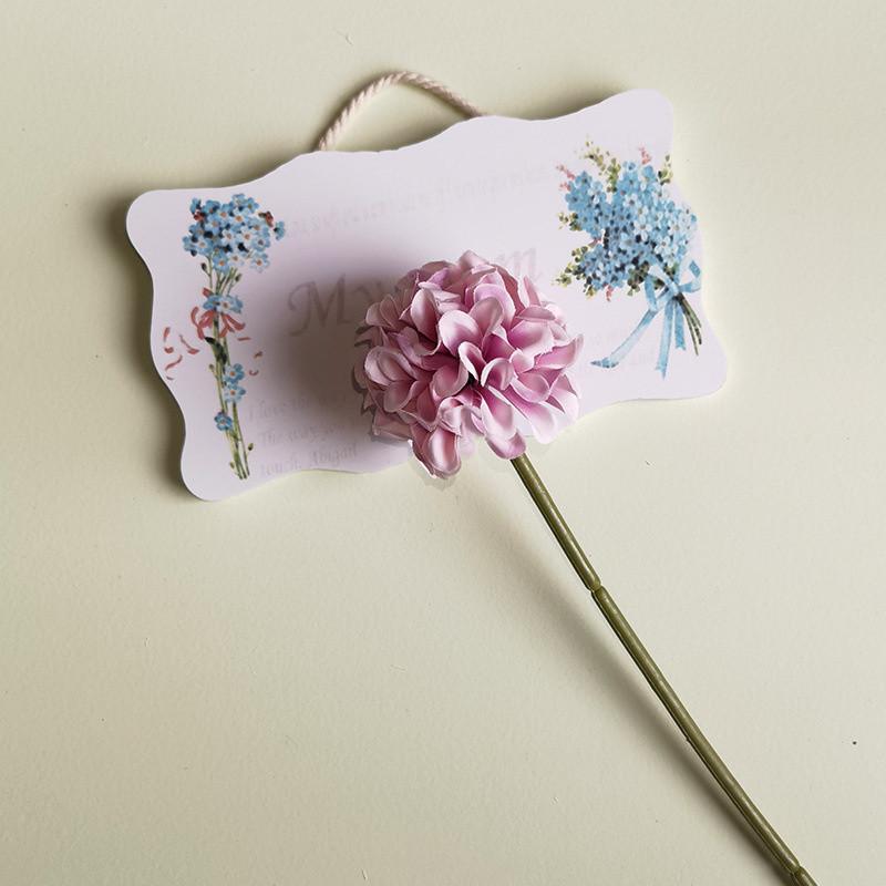 Persimmon Hydrangea Simulation Flower Small Hydrangea Simulation Bouquet Dandelion Flower Fake Flower Interior Decoration Home Decoration Flower